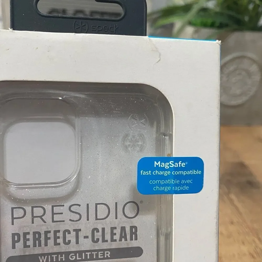 Speck Presidio Perfect Clear Case for iPhone 12 & iPhone 12 Pro - Glitter Clear